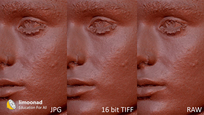 تفاوت JPEG ، TIFF و RAW