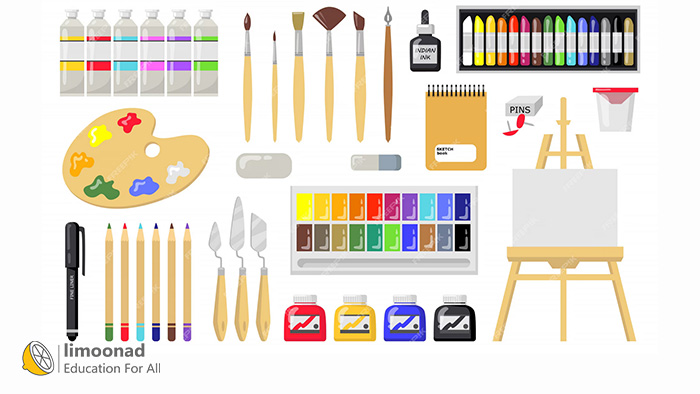  انتخاب ابزارهای مورد نیاز برای نقاشی